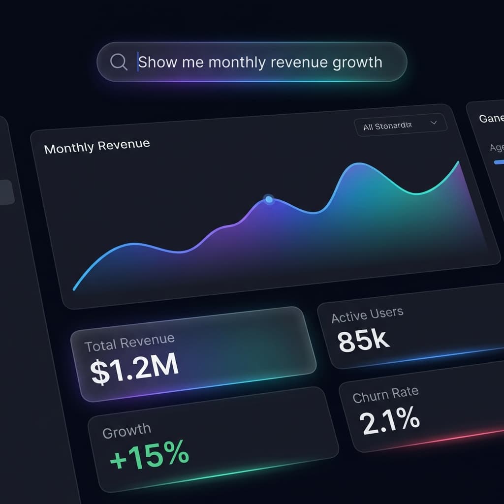 Ask Data Dashboard Mockup